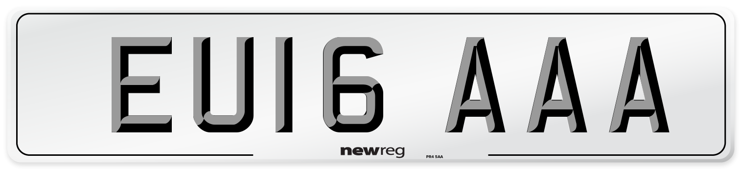 EU16 AAA Number Plate from New Reg